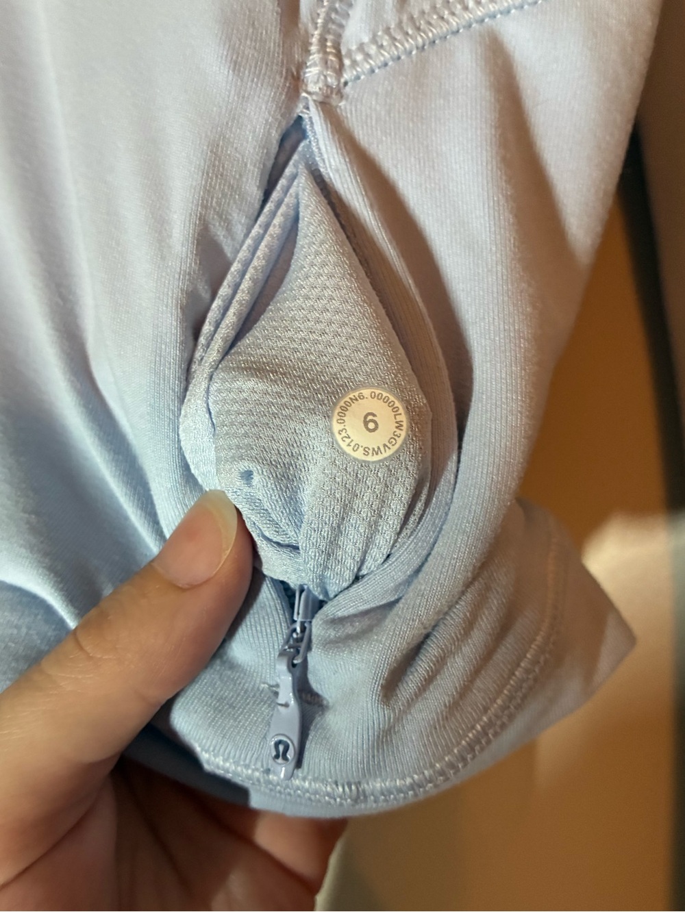 Lululemon Its Rulu Run Cropped Half-Zip in Blue Linen Size 6 - Picture 10 of 10
